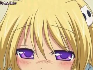 Tynn anime blond tar stor aksel